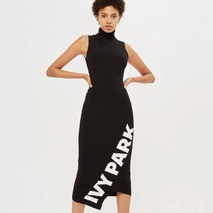 NWT Rare Ivy Park Asymmetrical MIdi Body Con Dress